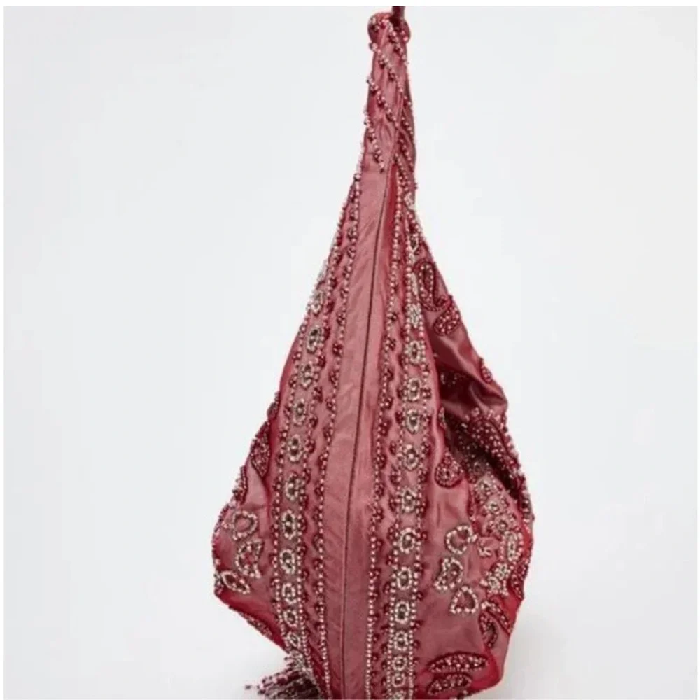 Zara Beaded Bandana Print Women's Bag - Picture 4 of 7